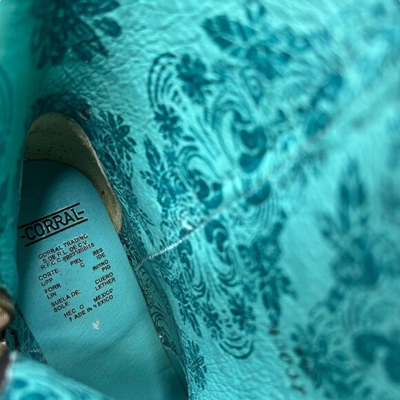 NEW Corral Embroidered Western Heeled Boot Camel Pointed Toe 8.5M MINOR FLAWS - Picture 7 of 14